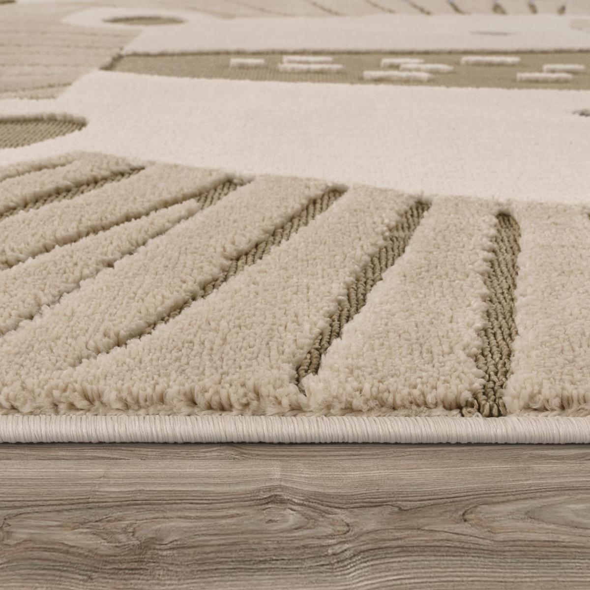KINDERTEPPICH, mit Löwen-Motiv, aus Polyester, Beige, 160 x 220 cm - Beige, Textil (220/160cm) - KADIMA DESIGN