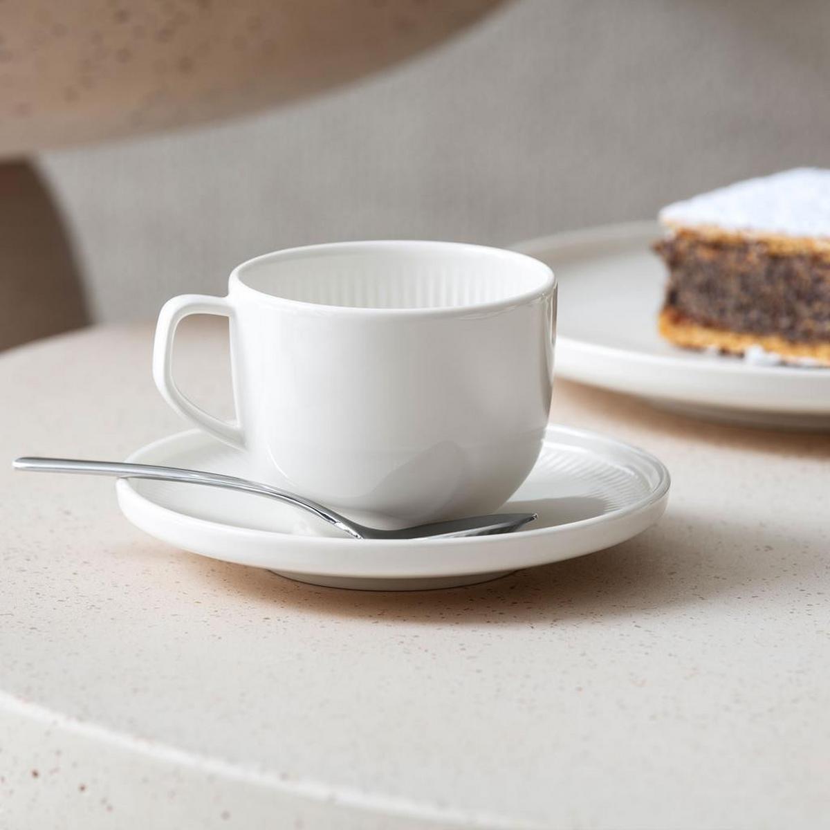 KAFFEEUNTERTASSEN Afina weiß ø 14,2 cm 6er Set - Weiß, Keramik (14.2cm) - Villeroy & Boch