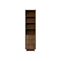 STANDREGAL Yasumi R50 - Nussbaumfarben/Schwarz, Holzwerkstoff/Kunststoff (50/201/39cm) - MIRJAN24