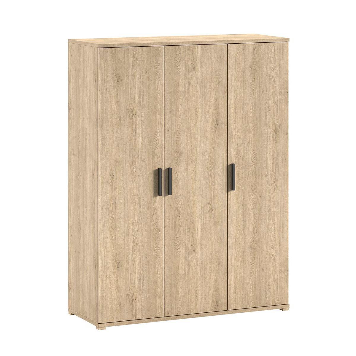 KLEIDERSCHRANK Keelia Eiche Melamin 3 trg Stauraum - Eichefarben, Kunststoff (151/199/59cm) - 58aufmkessel