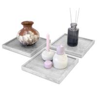 DEKOSCHALE Maya Beton Oxid Optik 3er Set - Hellgrau, Holzwerkstoff (1.8cm) - Vladon