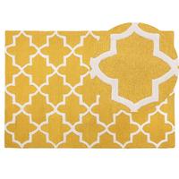 KURZFLOR-TEPPICH Silvan 200/140 cm - Gelb, Textil (140/200cm) - Beliani