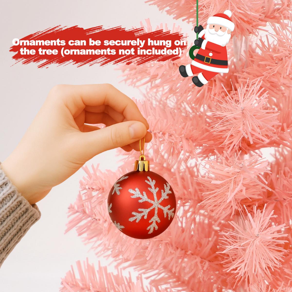 WEIHNACHTSBAUM Elowynth 30/30/60 cm - Pink, Kunststoff (60cm) - ZMH