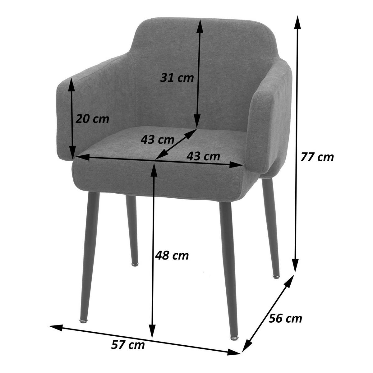 ESSZIMMERSTUHL Grau - Grau, Textil (57/77/56cm) - MCW