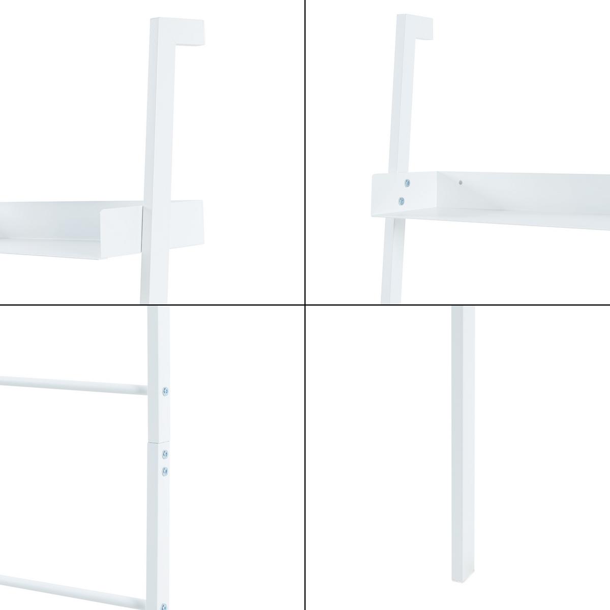 LEITERREGAL Øksnes - Weiß, Metall (50/160/27.5cm) - [en.casa]