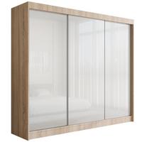 KLEIDERSCHRANK PEKA - 250 cm - Sonoma Eiche|Weiß - Weiß/Sonoma Eiche, Holzwerkstoff (250/215/61cm) - ALTDECOR