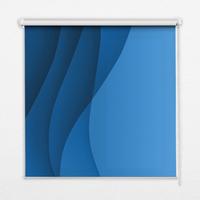 INNENROLLO - Fensterrollo - Rollo - 150x140 cm - Blaue Wellen - Blau, Kunststoff (150/140/0.5cm) - TULUP