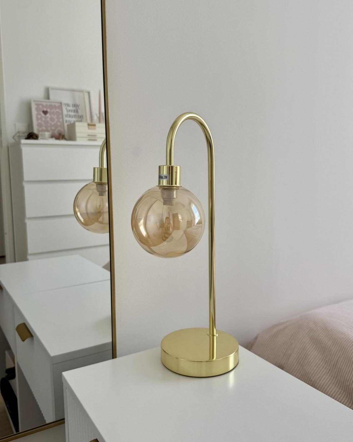 TISCHLEUCHTE Ramis 13/13/41 cm - Goldfarben, Metall (13/13/41cm) - Beliani