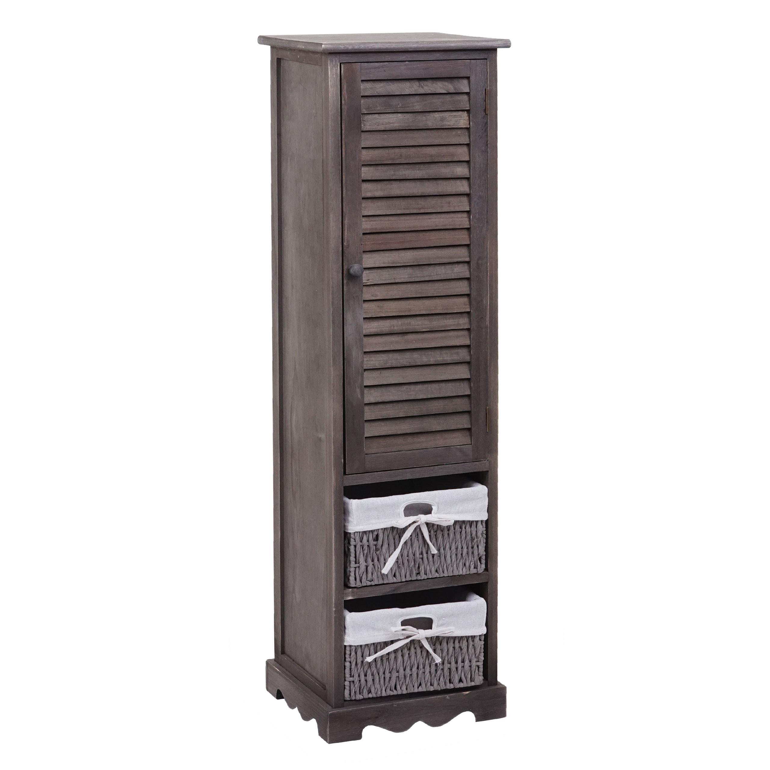 BADEZIMMERKOMMODE Braun, Grau - Braun/Grau, Holz (27/120/29cm) - MCW