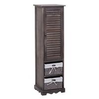 BADEZIMMERKOMMODE Braun, Grau - Braun/Grau, Holz (27/120/29cm) - MCW