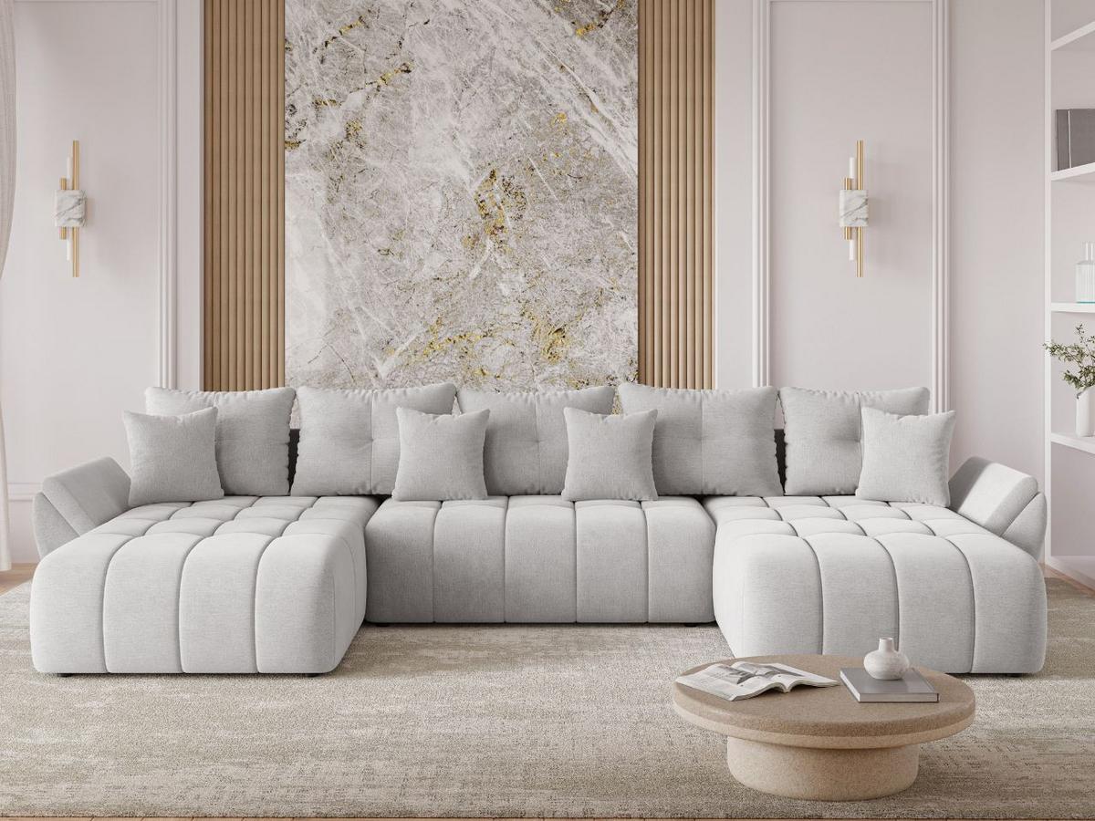 ECKSOFA Decor U Grau - Grau, Holz/Textil (381/192cm) - Graingold