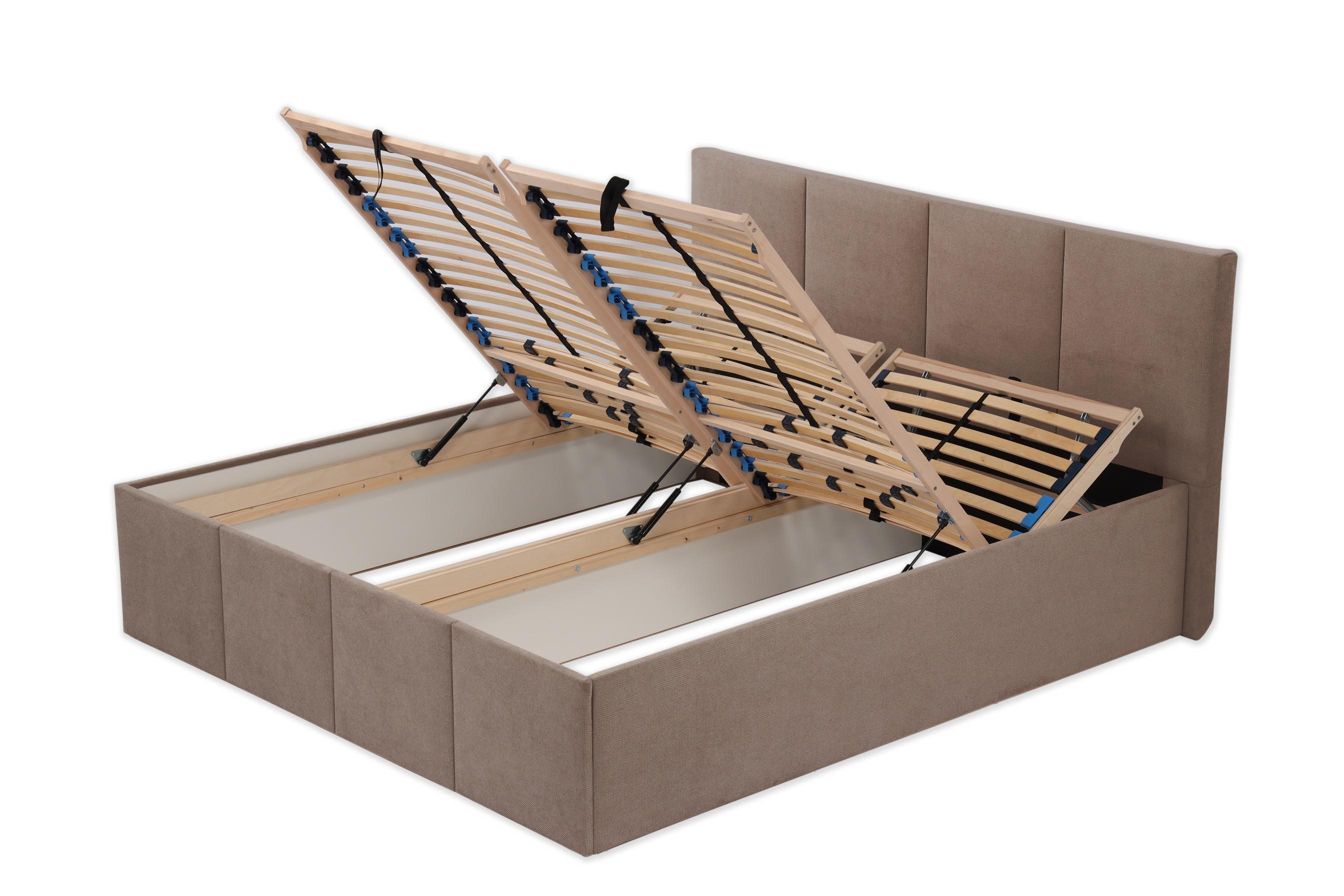 POLSTERBETT Dalas Sahara 180 x 200 x 40 cm Bettkasten Mit hochwertiger Matratze H2 (bis 100 kg) und Lattenrost - Sahara, Holz (180/200cm) - Halmon Schlafkomfort Betten 