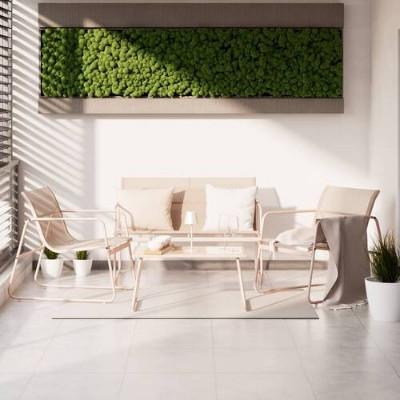 Gartenset Alin Beige, 4-teilig