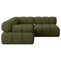ECKSOFA modulares Sofa Mende-L1 - 190x190x70 cm Grün Bouclé - Grün, Holzwerkstoff/Textil (190/190cm) - ALTDECOR