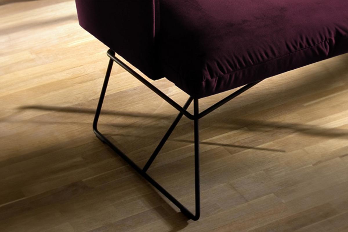 ESSZIMMERBANK CHARME Violett Velvet - Violett, Textil (206/85/68cm) - KAWOLA