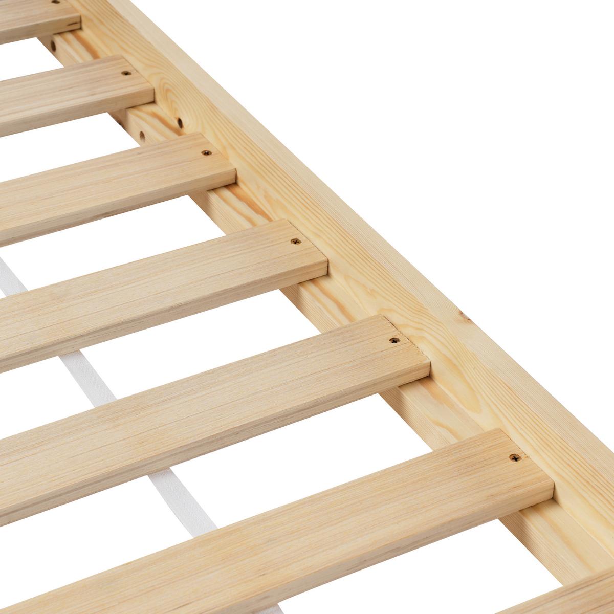 KINDERBETT 90x200 cm Heller Holzfarbton Devay - Hellbraun, Holz (90/200cm) - Beliani