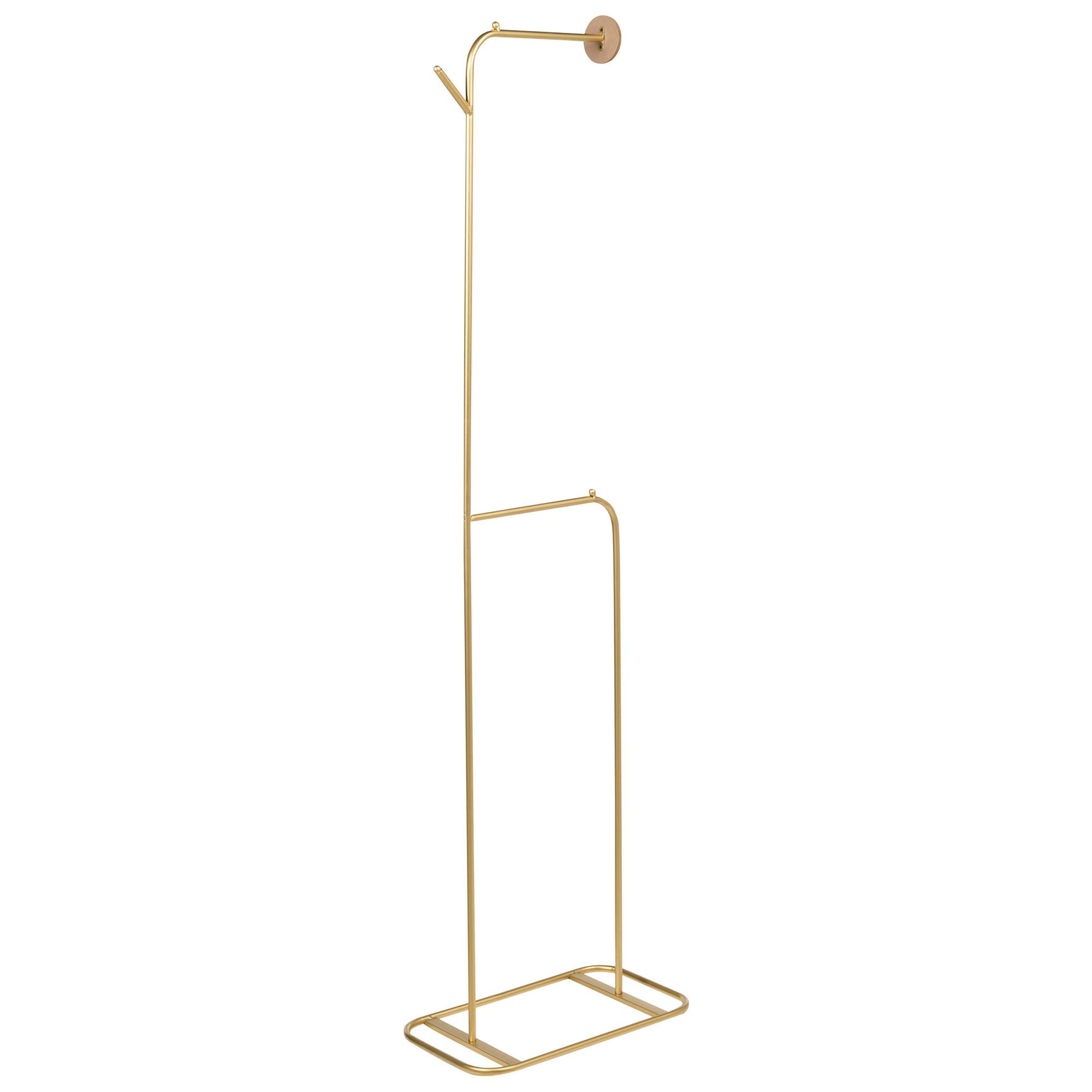 GARDEROBENSTÄNDER Gold Eureka - Goldfarben, Metall (48/171/30cm) - Beliani