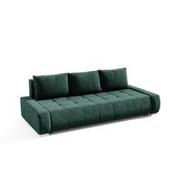 SCHLAFSOFA Vogar In Aston - Dunkelgrün, Holzwerkstoff/Textil (240/85/110cm) - Fun Möbel