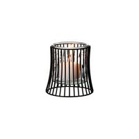 WINDLICHT Nero 12,5 cm - Transparent/Schwarz, Glas/Metall (13/12.5/13cm) - Ritzenhoff Breker