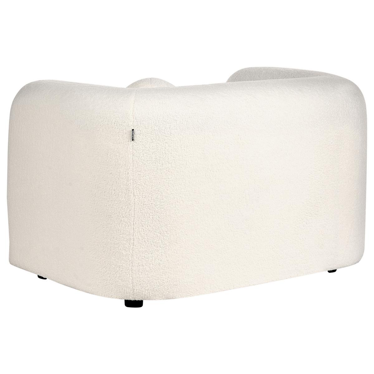 SESSEL Bouclé Weiß Leiren - Weiß, Textil (111/73/83cm) - Beliani