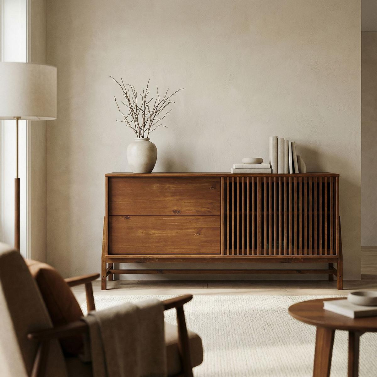 SIDEBOARD ADAMO Kastanie - Kastanienfarben, Holz (145/75/41cm) - IDIMEX