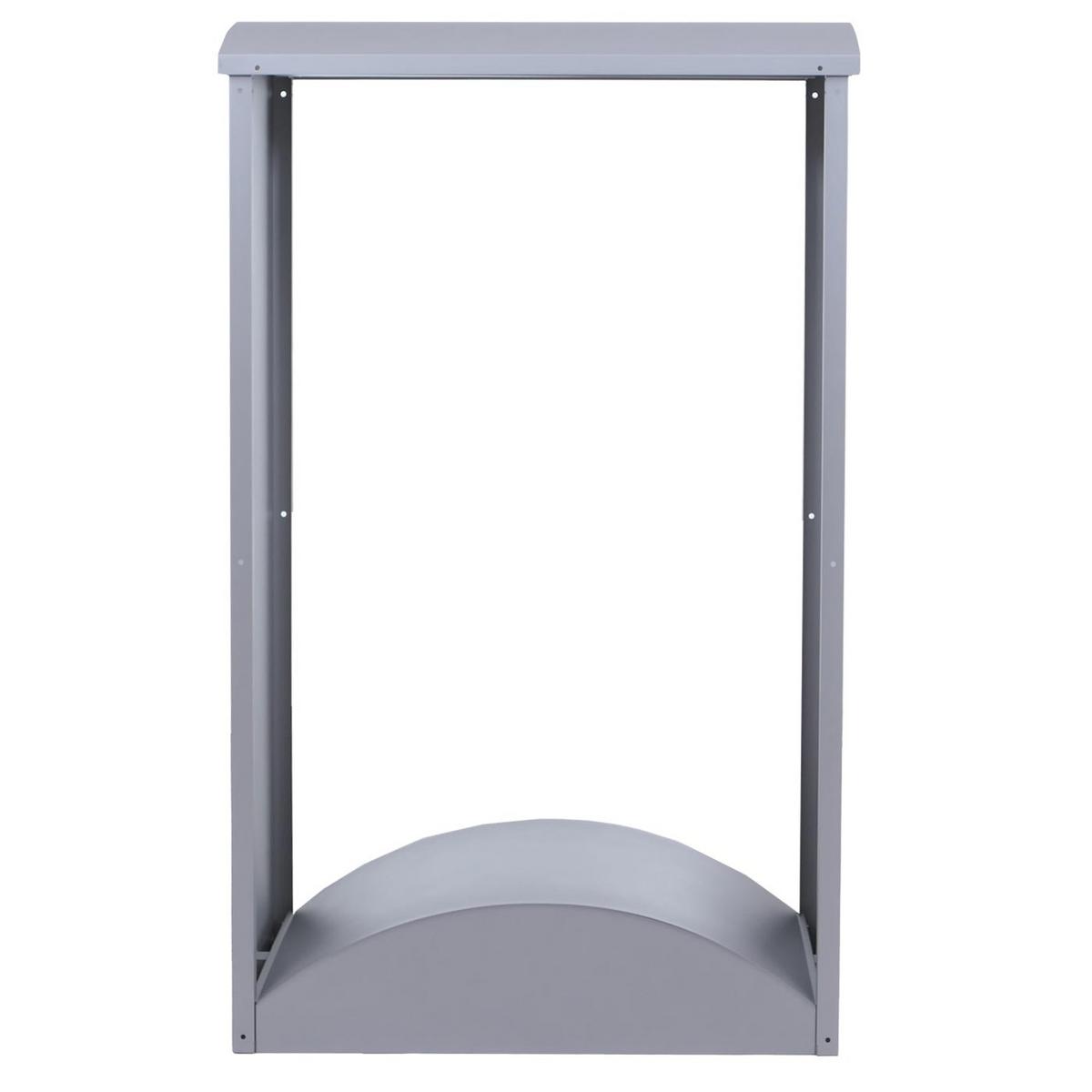 BRENNHOLZLAGER Grau - Grau, Metall (98/160/50cm) - MCW