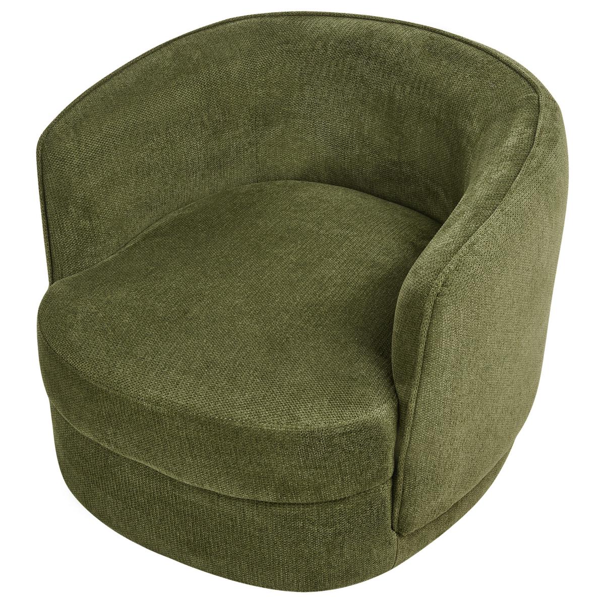 DREHSESSEL Stoff Grün Andalen - Grün, Textil (85/74/79cm) - Beliani