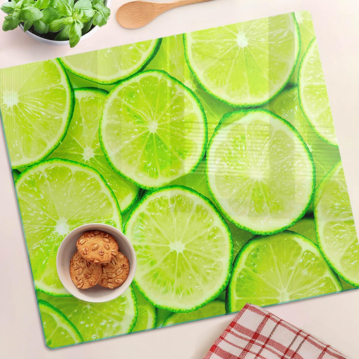 GLASPLATTE 60x52 cm Limes - Grün, Glas (60/0.4/52cm) - TULUP