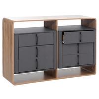 KOMMODE Dunkelgrau, Braun - Dunkelgrau/Braun, Holz (120/80/42cm) - MCW