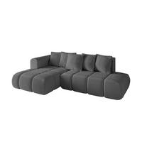 ECKSOFA Ottomane Links CLOUD-L-v1 280x185x90 Grau Bouclé - Grau, Holzwerkstoff/Kunststoff (180/289cm) - ALTDECOR