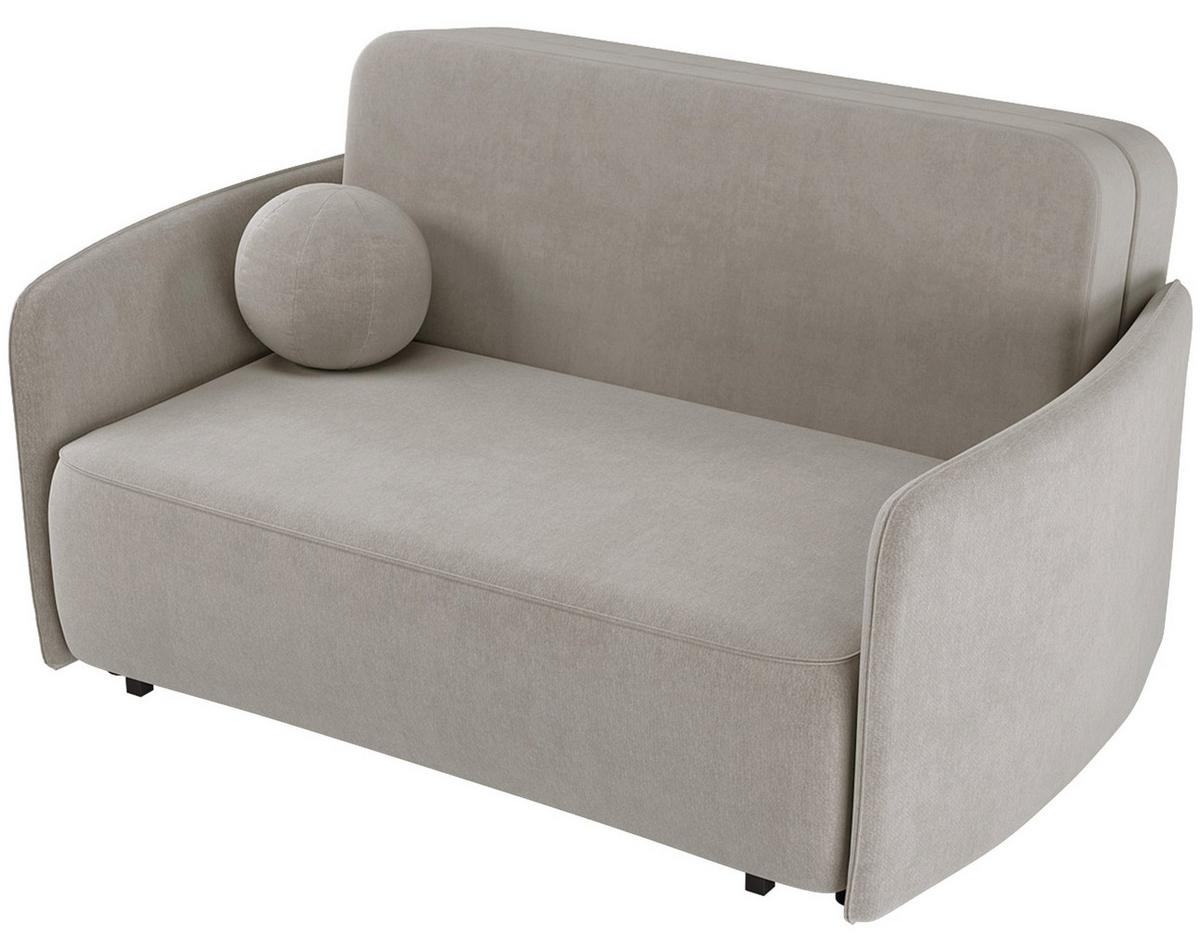 SCHLAFSOFA Paxi 165 cm - Ecru/Schwarz, Textil/Metall (165/84/106cm) - Selsey