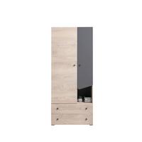 DREHTÜRENSCHRANK RAVENNA 80/190/50cm 2-türig Eichefarben - Eichefarben, Holzwerkstoff (80/190/50cm) - MASSENO