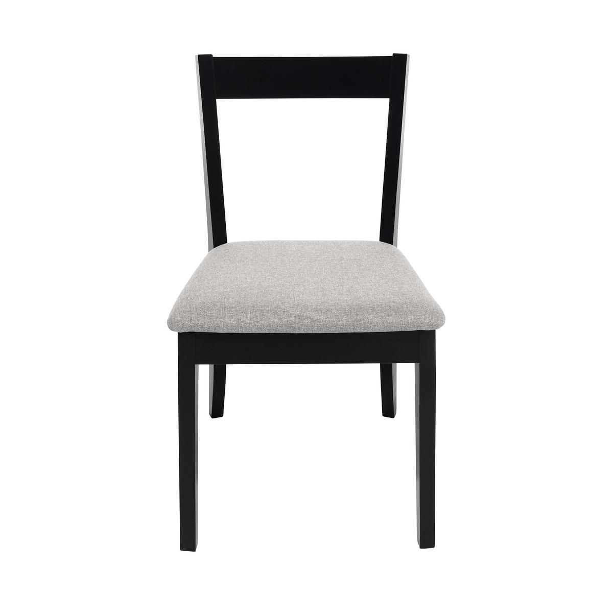 STUHL Moden mit schwarzen Holzbeinen, Polsterstuhl, Hellgrau - Hellgrau/Schwarz, Holz (45/84/45cm) - Beautysofa