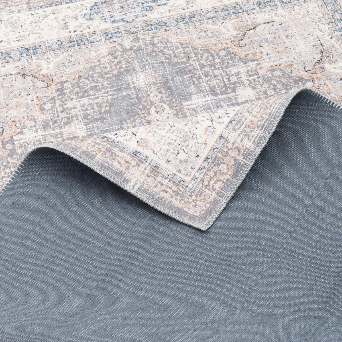 VINTAGE DESIGNERTEPPICH FINESSE ORIENT MEDAILLON - Beige/Grau, Textil (80/250cm) - Pergamon
