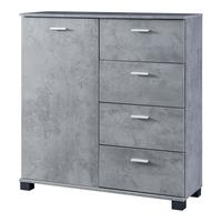 SIDEBOARD Döbritz - Grau, Holzwerkstoff (80/84/28cm) - [en.casa]