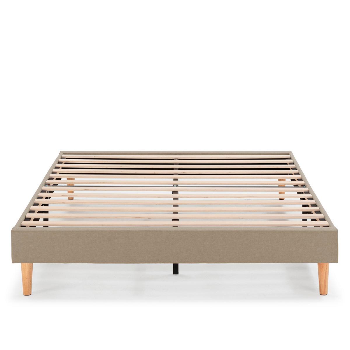 POLSTERBETT + kopfteil 160x200 cm Aura, Beige - Beige, Textil (200/160/90cm) - VS Venta-stock