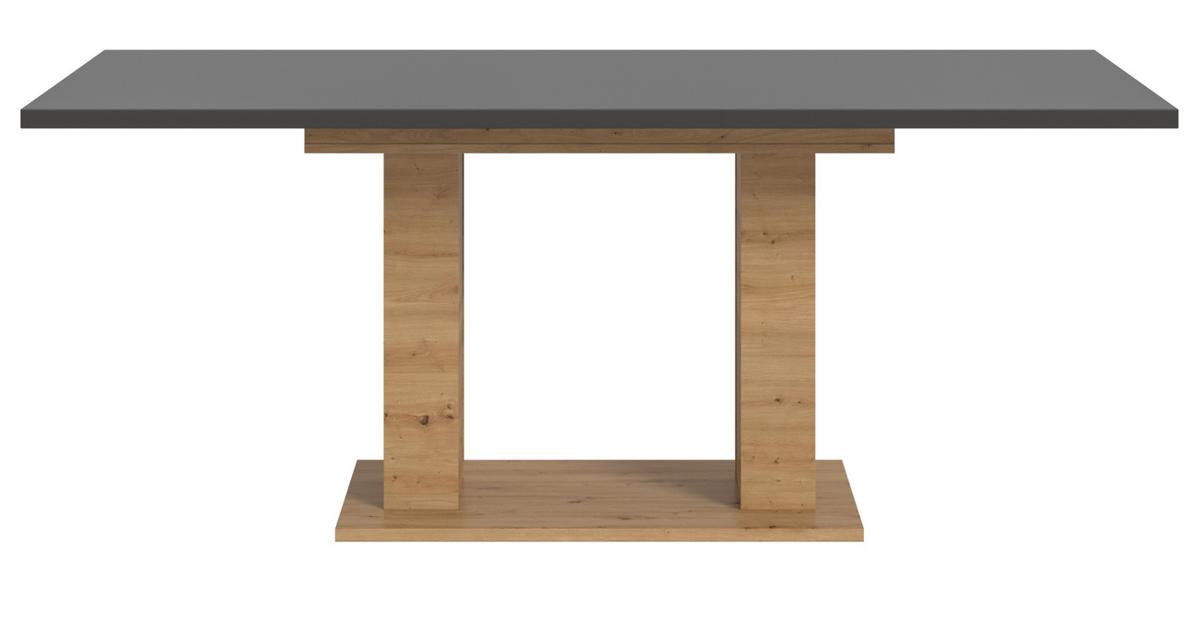 ESSTISCH grau, Eiche Artisan Küchentisch ausziehbar 150 - 190 cm - Eiche Artisan/Grau, Holzwerkstoff/Metall (150/90/76cm) - Inn.Furn