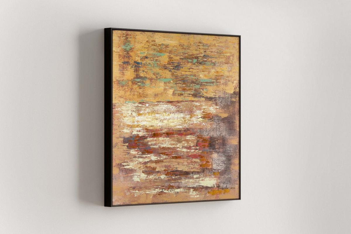 ÖLGEMÄLDE 80/80 cm - Braun, Holz/Textil (80/80cm) - KUNSTLOFT