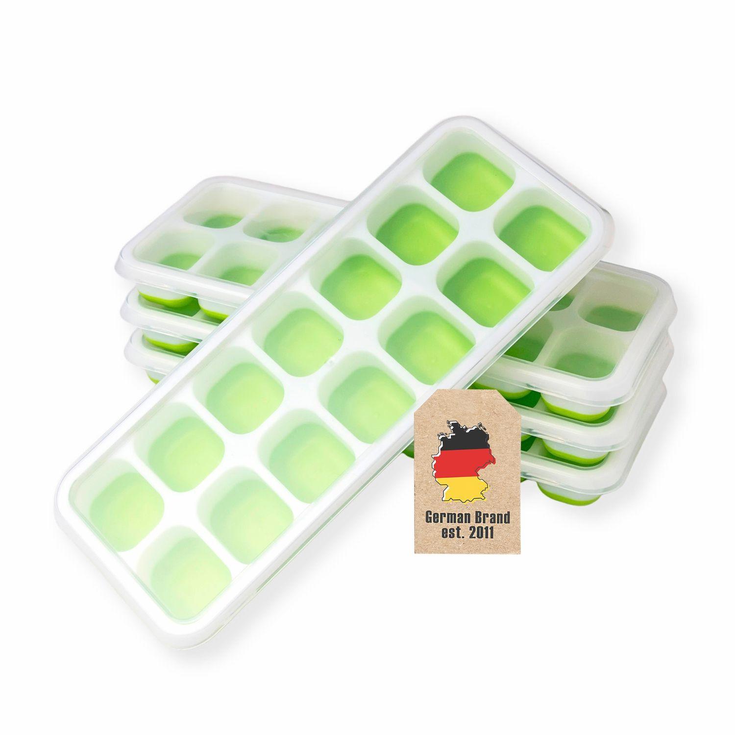 EISWÜRFELFORM 4er Set - Grün, Kunststoff (9.9/2.9/25.5cm) - Intirilife