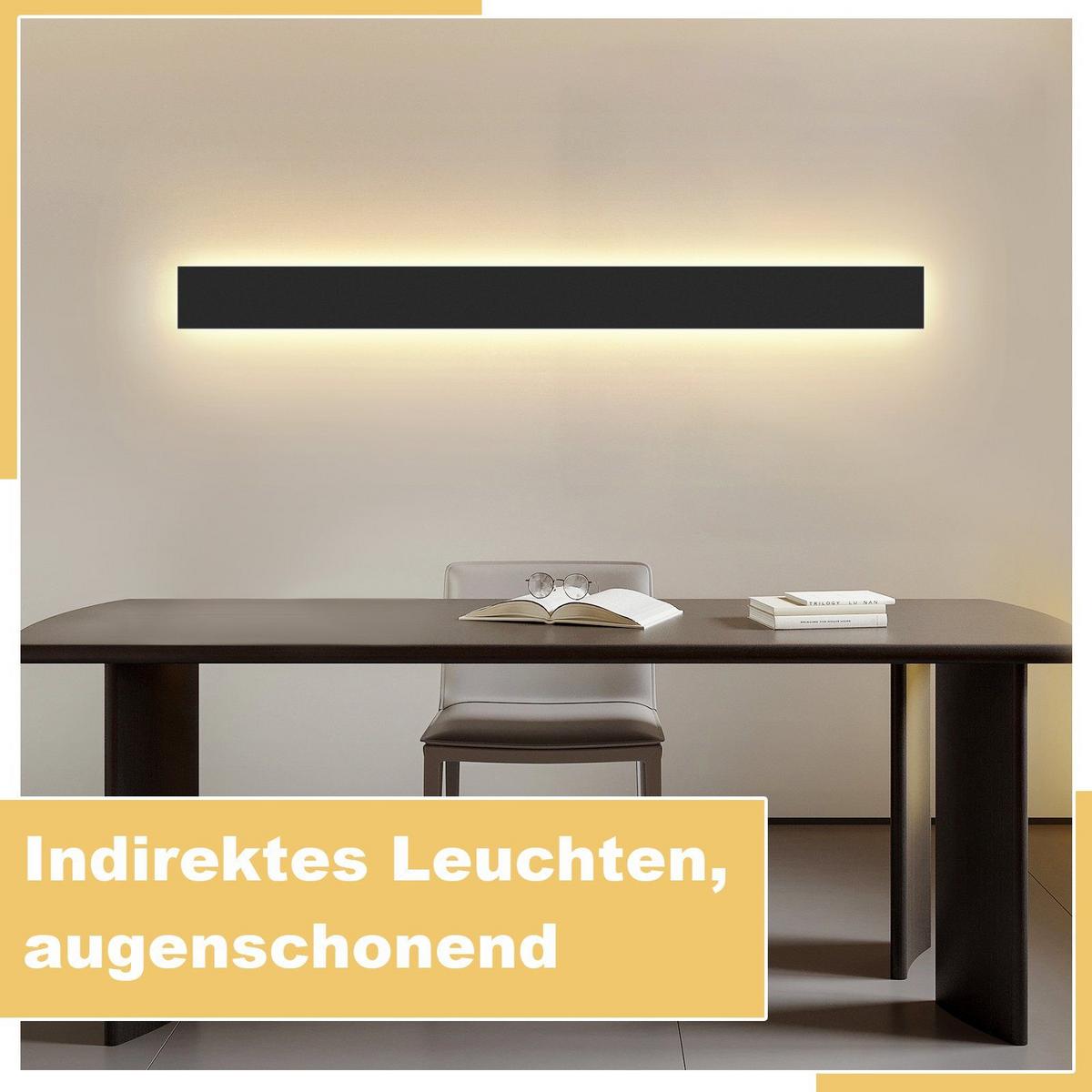LED WANDLEUCHTE Christine - Schwarz, Metall (8/4/100cm) - Nettlife