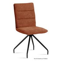 ESSZIMMERSTUHL (8er-Set) Dianna 47x92x60 Schwarz/Cognac - Cognac/Schwarz, Kunststoff (60/92/47cm) - 58aufmkessel