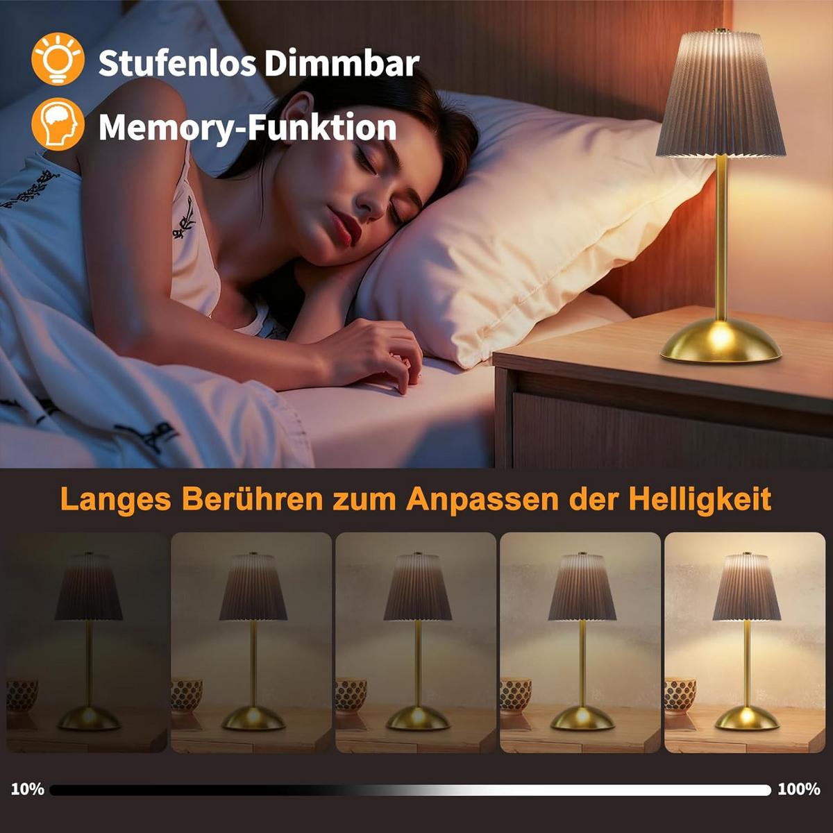 LED-TISCHLEUCHTE BROT Ⅲ 12/12/30 cm(2er-set) - Blaugrau, Metall (12/12/30cm) - Nettlife