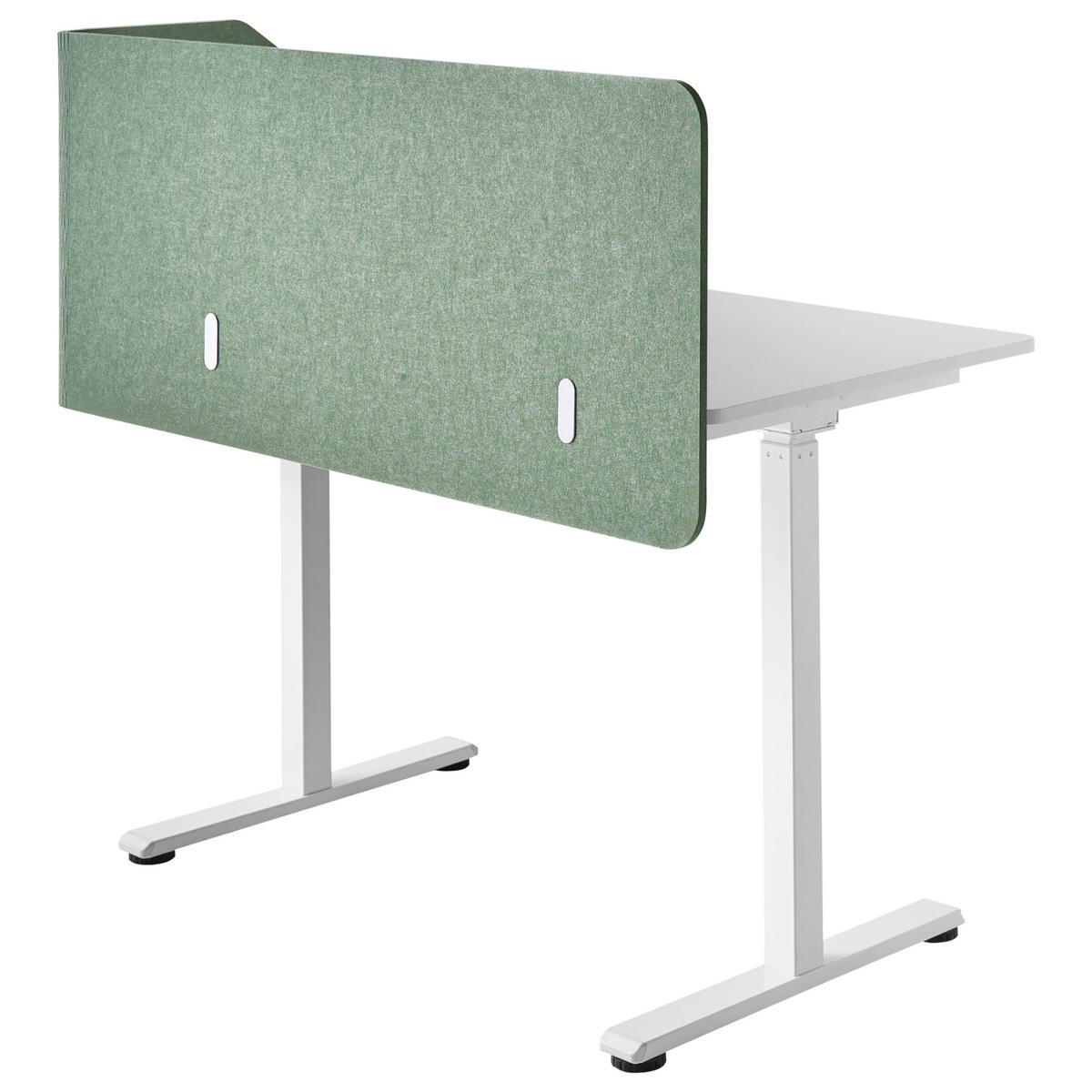 SCHREIBTISCHTRENNWAND 120/50 cm Hellgrün Foldy - Hellgrün, Kunststoff (120/50/1cm) - Beliani