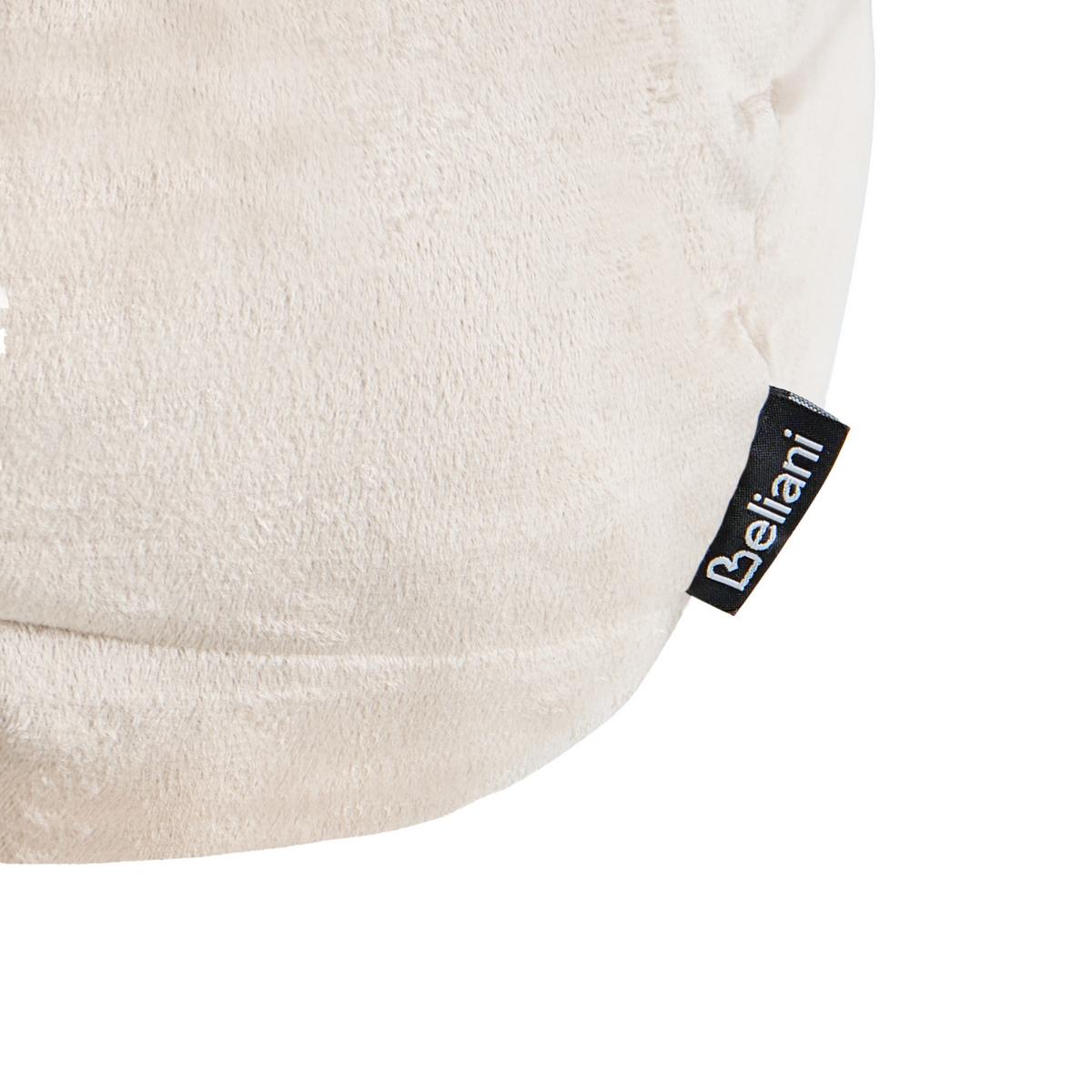 DEKOKISSEN 2er-Set Cremeweiß 33/33 cm Salvia - Creme, Textil (33/33cm) - Beliani