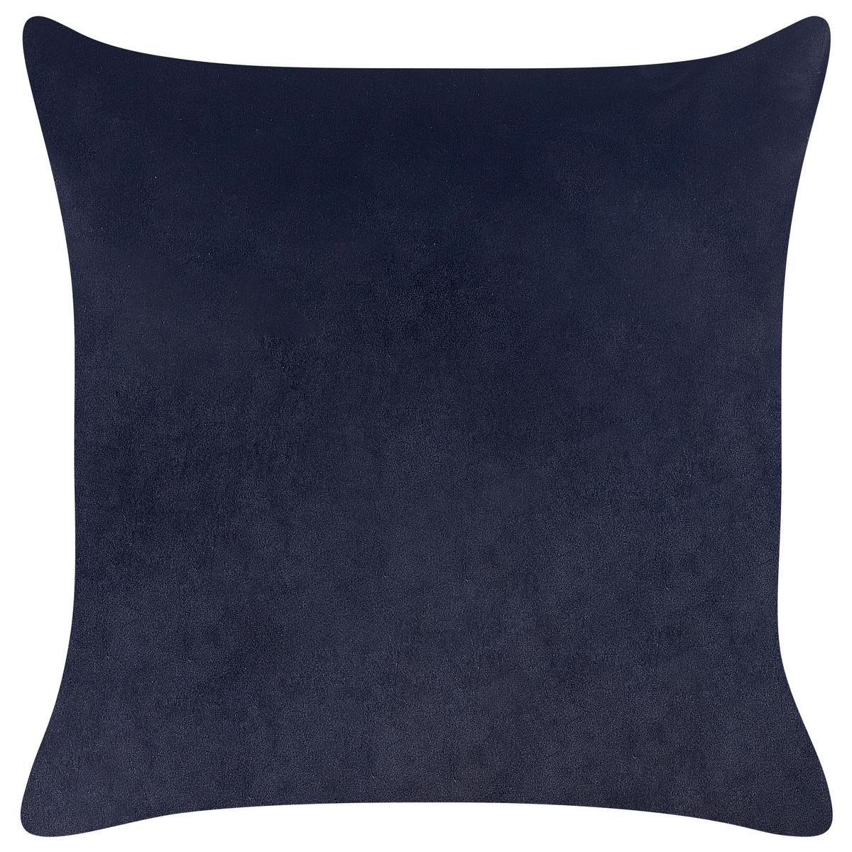 DEKOKISSEN 2er-Set Schwarz 45/45 cm Manetti - Schwarz, Textil (45/45cm) - Beliani