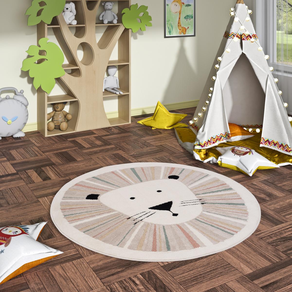 KINDER TEPPICH HAPPY KIDS - Beige/Schwarz, Textil (200/200cm) - Pergamon