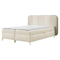 BOXBETT Fandy - H3 - Goldfarben/Creme, Holz/Textil (160/200cm) - MIRJAN24