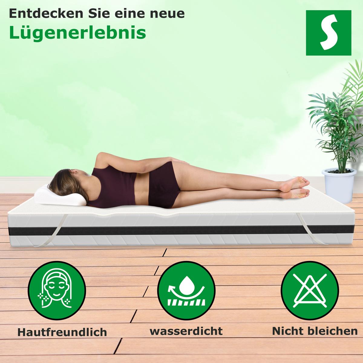 MATRATZENSCHONER wasserdicht 160 x 200 cm - Weiß, Textil (160/200cm) - Schlaftroll