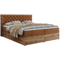 BOXBETT ALBERO 3 - 200/200 Orange Struktur - H3 - Orange, Holz/Textil (200/200cm) - MKS
