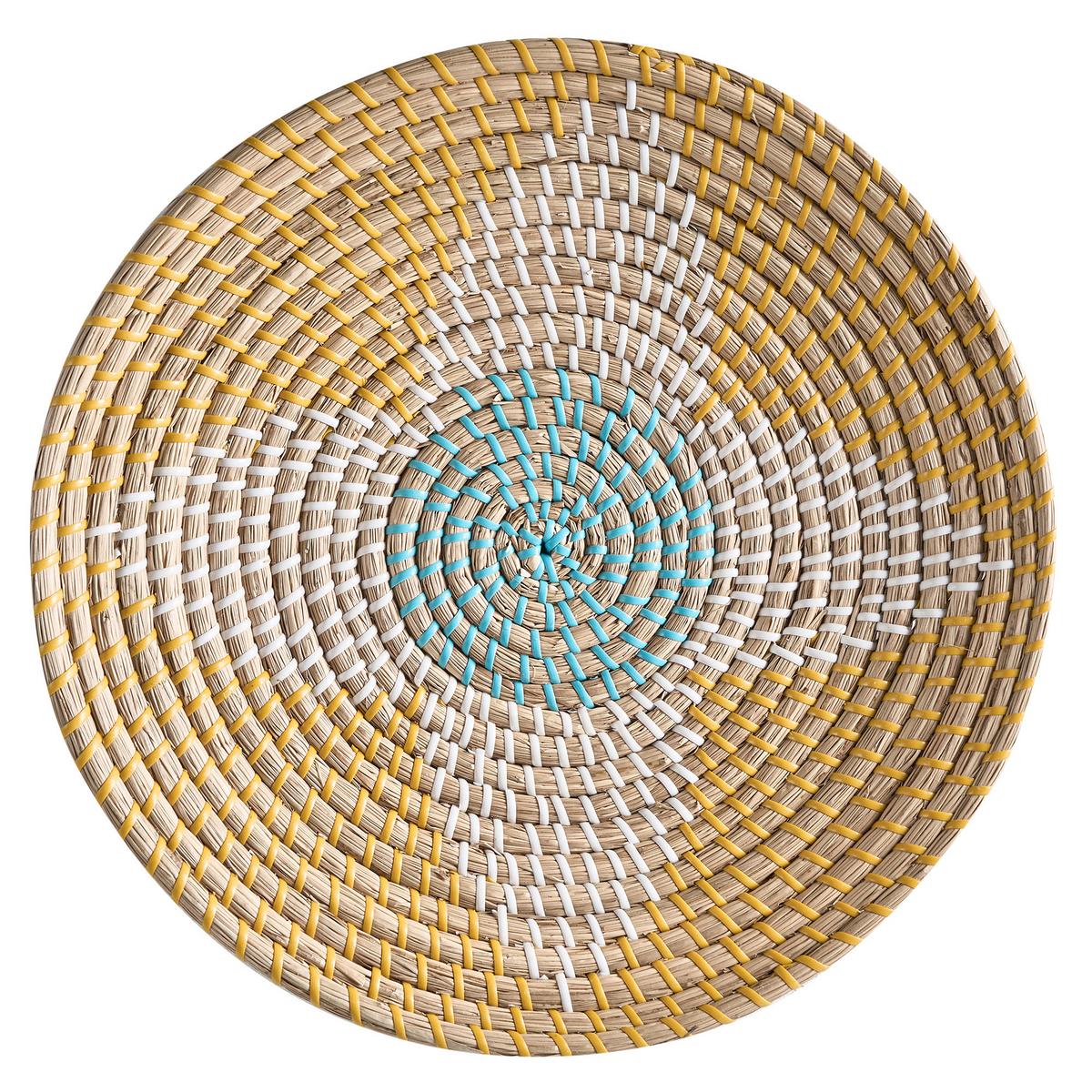 WANDDEKORATION Seegras bunt Bacninh - Multicolor, Naturmaterialien (46/46/7cm) - Beliani
